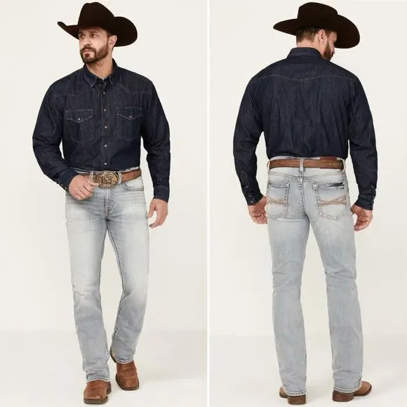 RANK 458 MEN'S RINGO SLIM STRAIGHT 32x32 PERFORMANCE STRETCH DENIM JEANS NWT - Picture 7 of 16